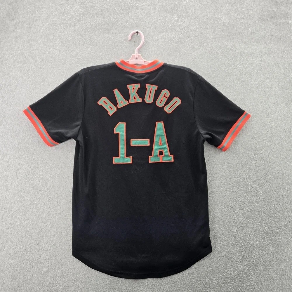 My Hero Academy‎ Men Shirt S Black Embroidery Bakugo Baseball Jersey